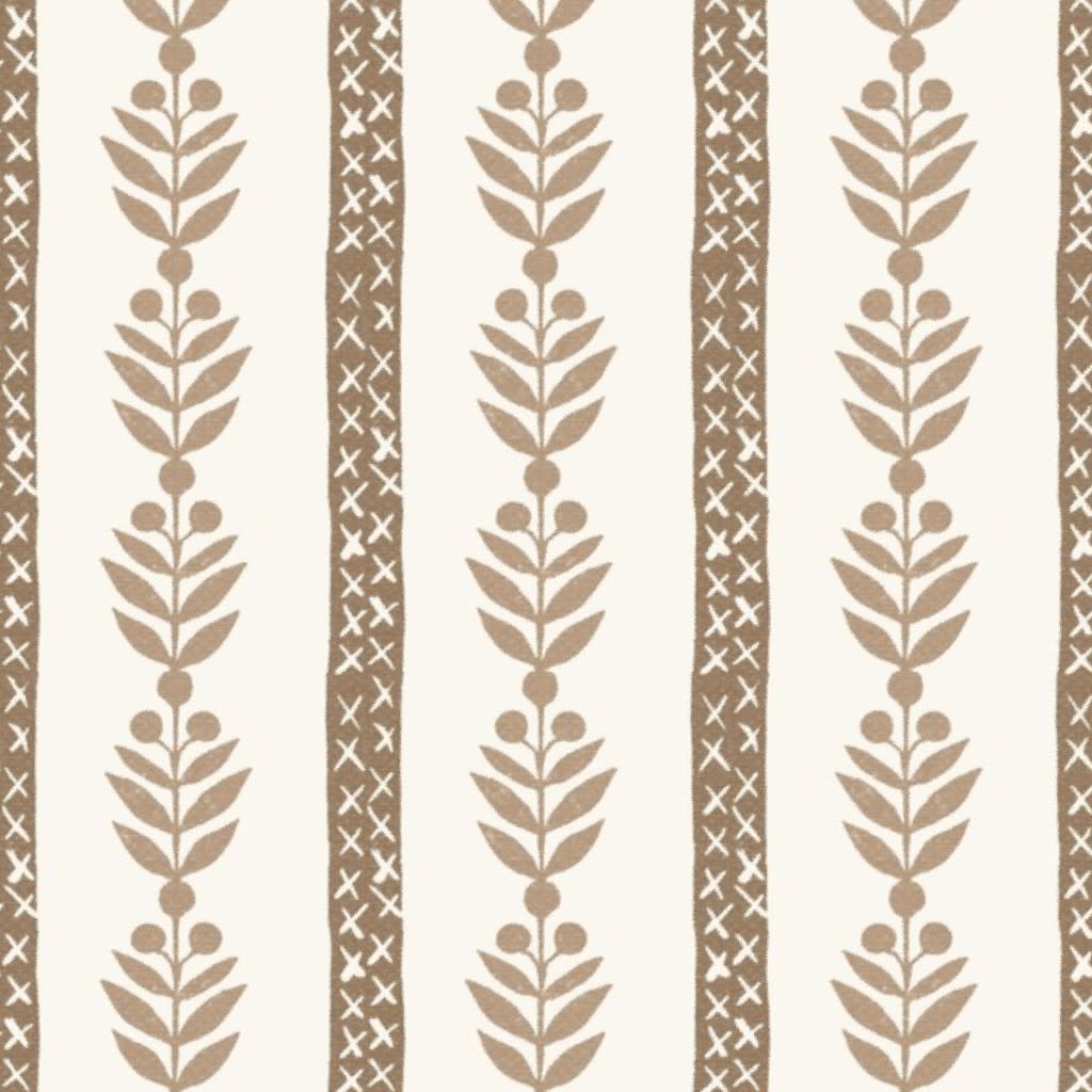 Blue floral printed fabric.