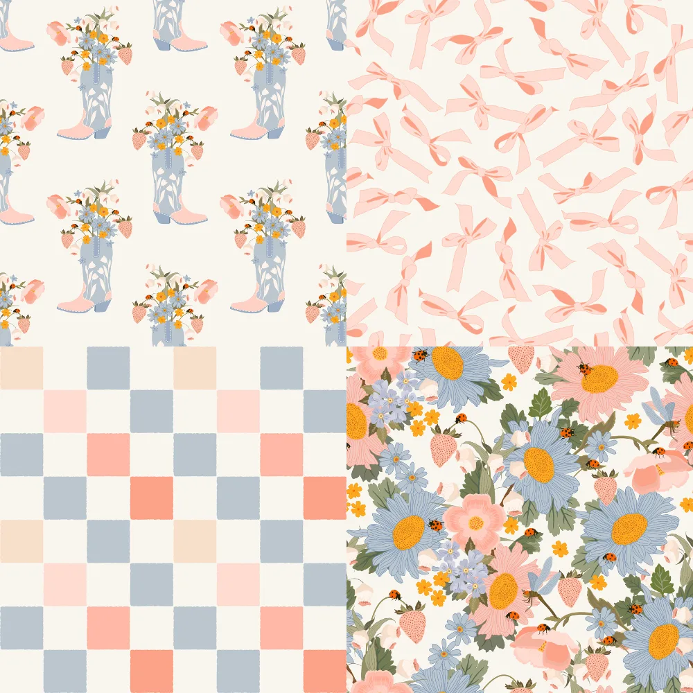 A grid of 4 western designs from one