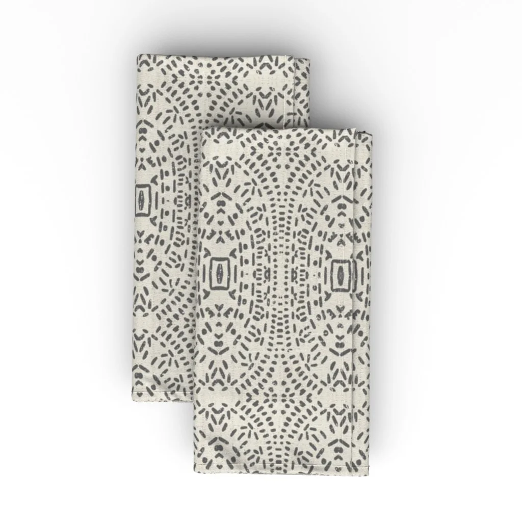 Neutral medallion Boho Dinner Napkins