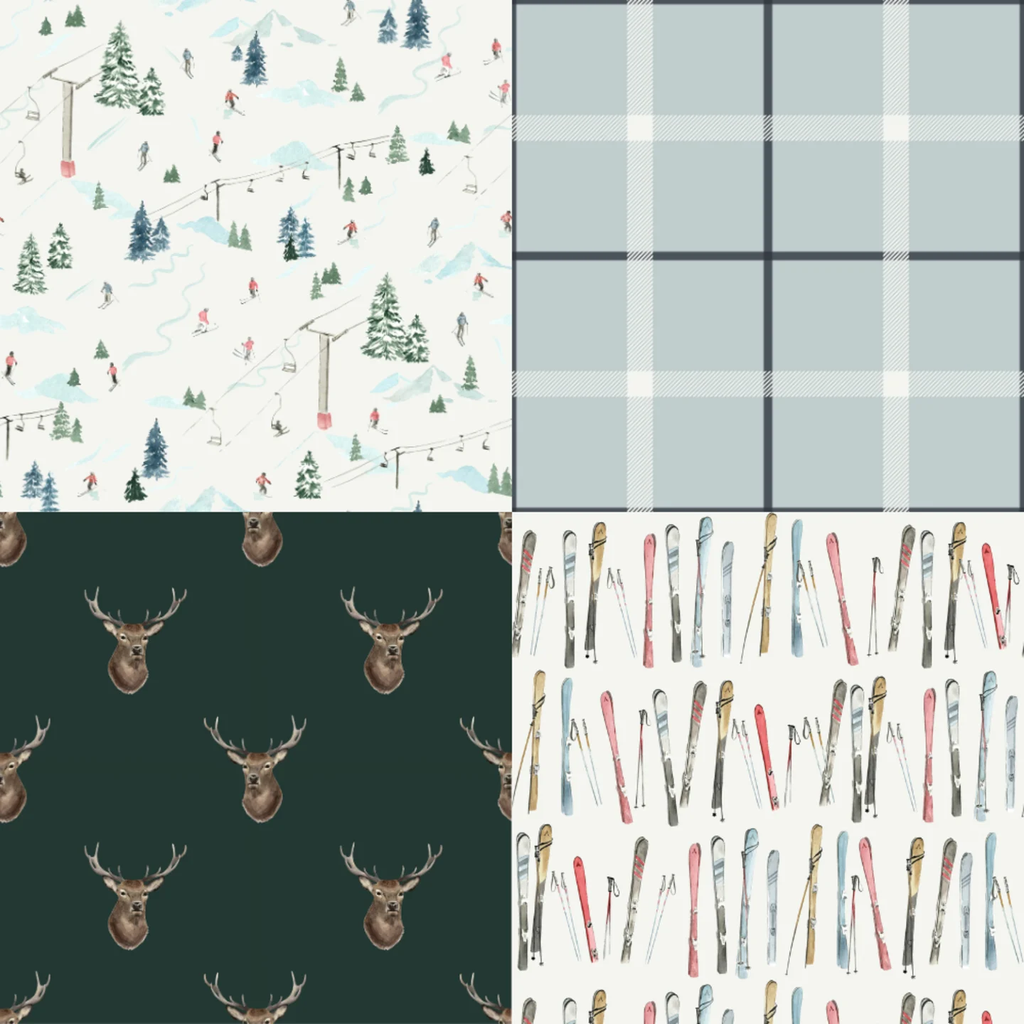 A grid of 4 winter designs from Kamides