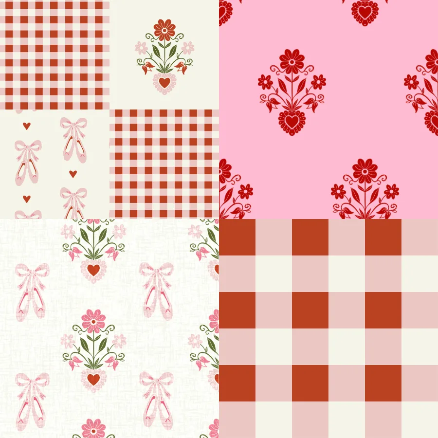A grid of 4 patchwork designs from craftifairy