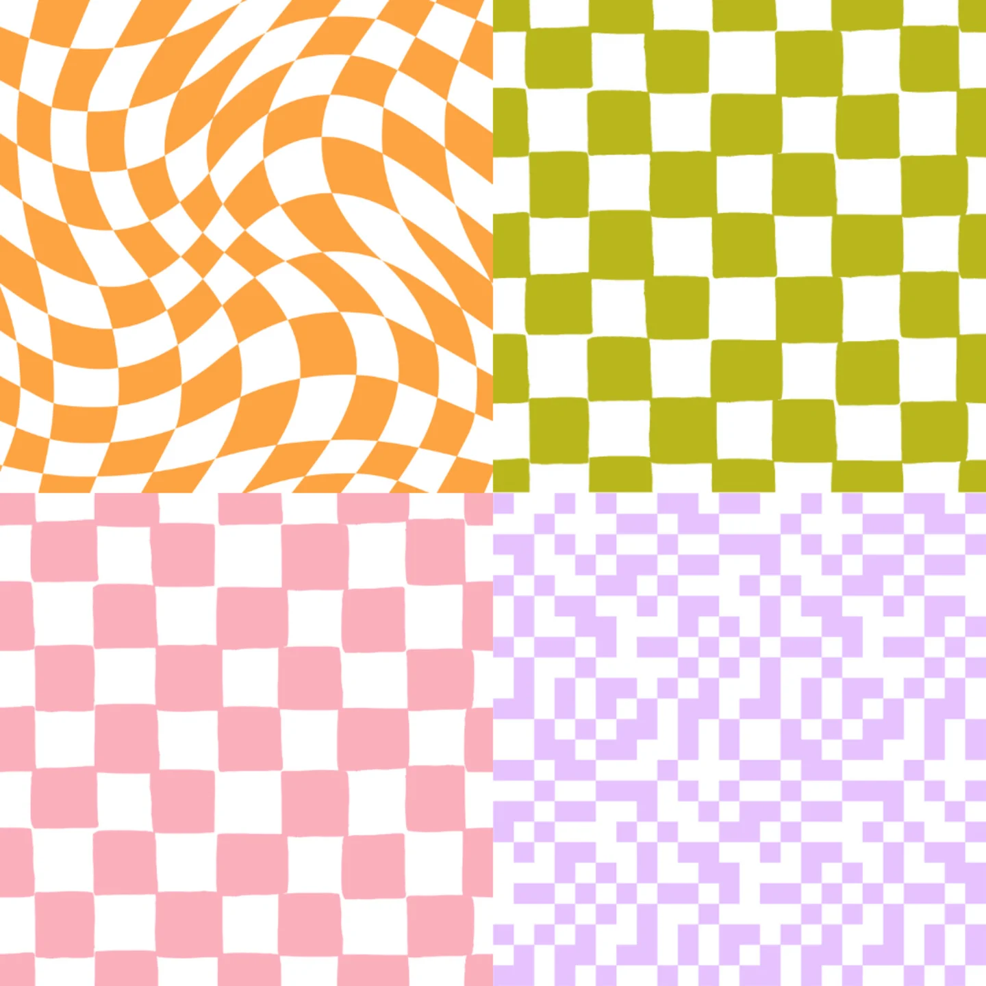 A grid of 4 classic designs by gabrielleneildesign