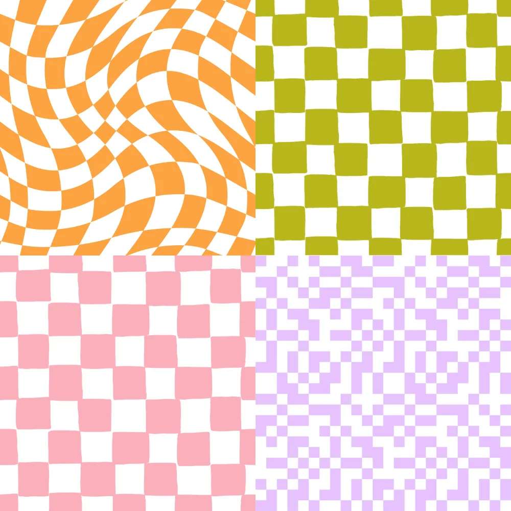 A grid of 4 classic designs by gabrielleneildesign