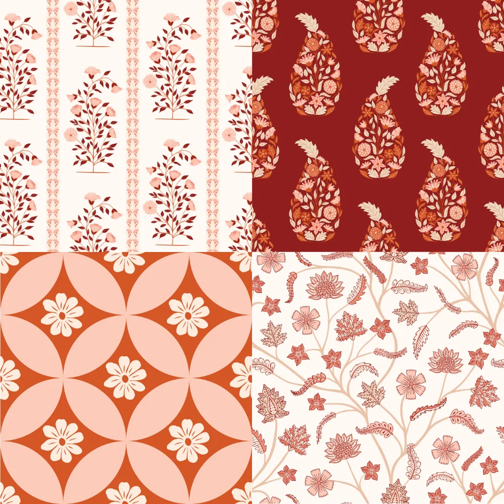 A grid of 4 boho designs from emily_sunday_designs