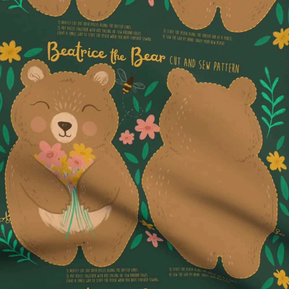 Cut and sew bear design
