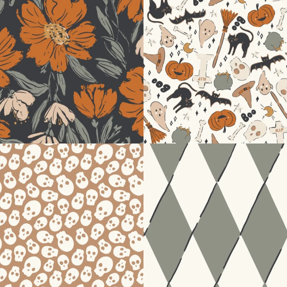 4 halloween patterns.