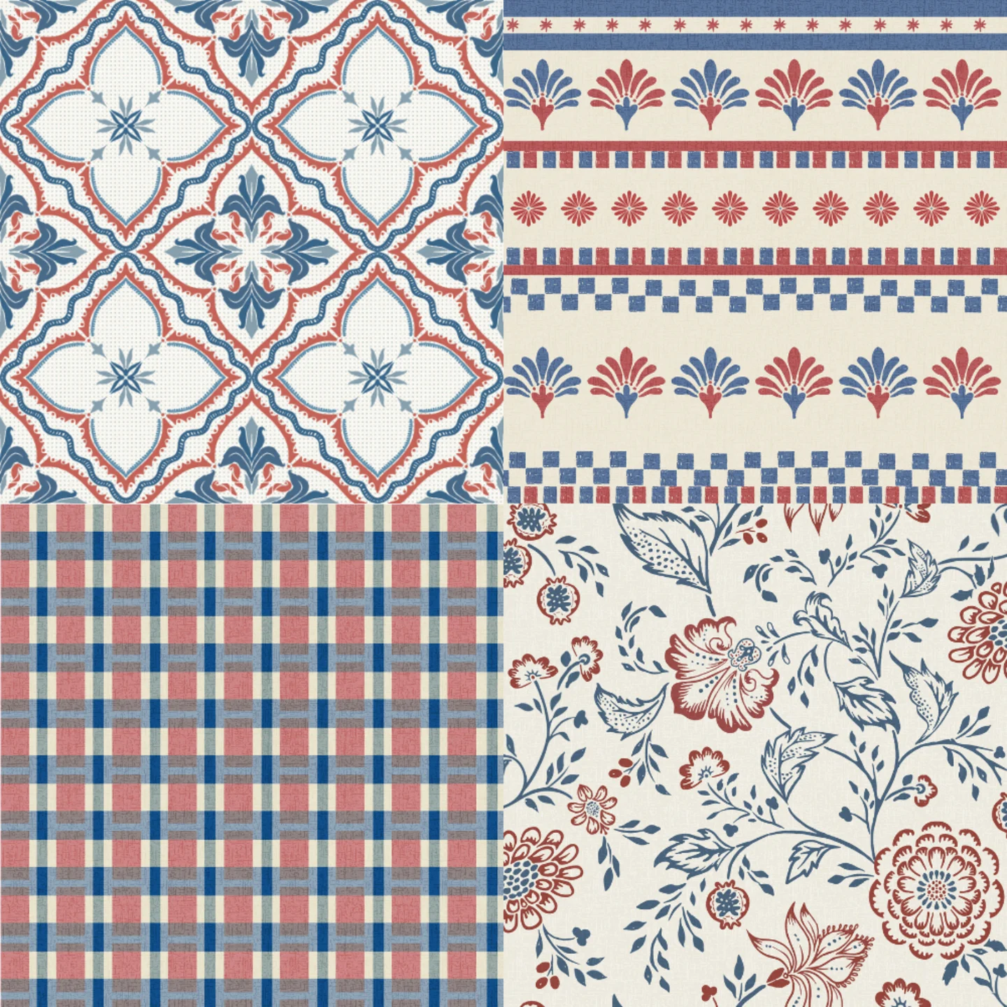 A grid of 4 Americana designs from yorkvillestudio