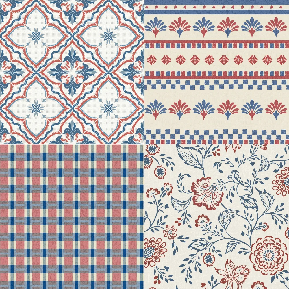 A grid of 4 Americana designs from yorkvillestudio