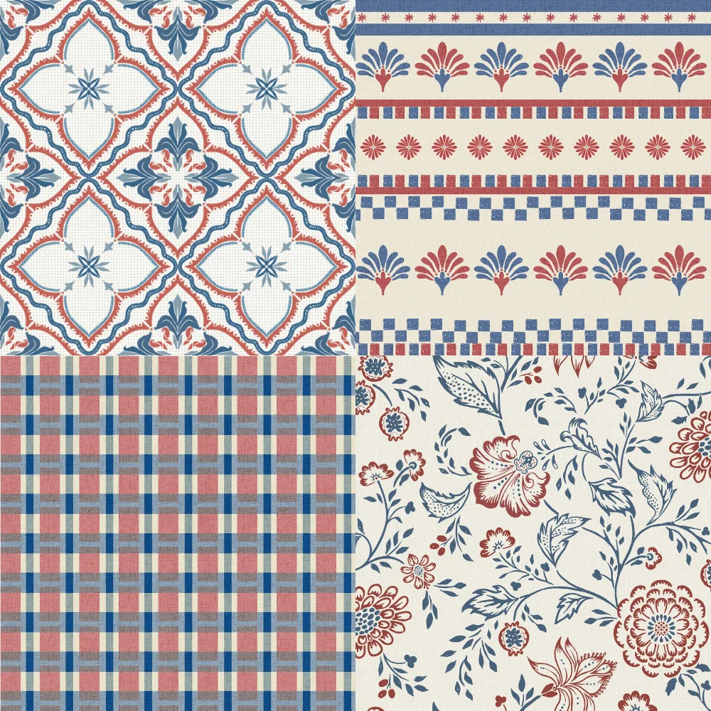 A grid of 4 Americana designs from yorkvillestudio
