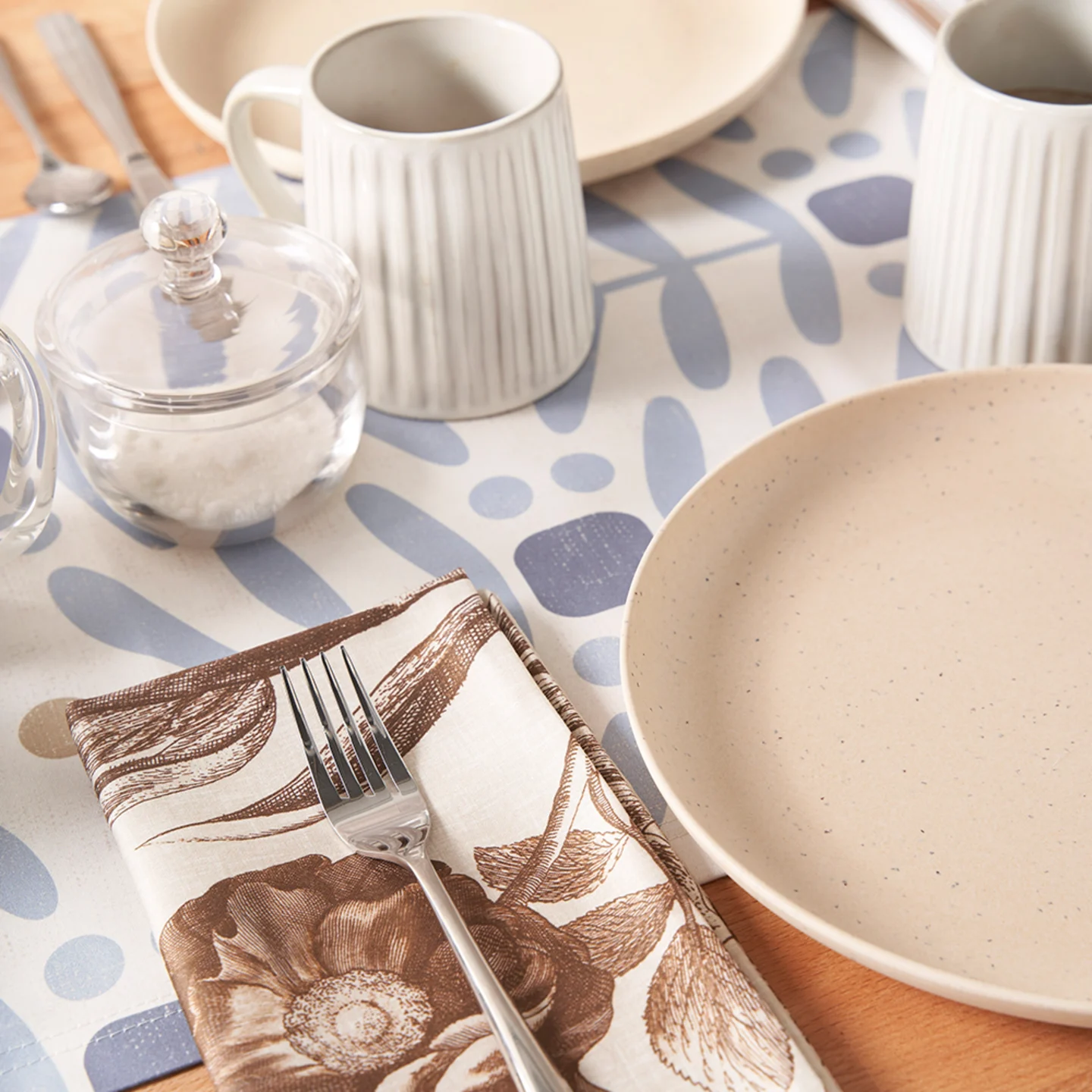 Abstract floral table runner