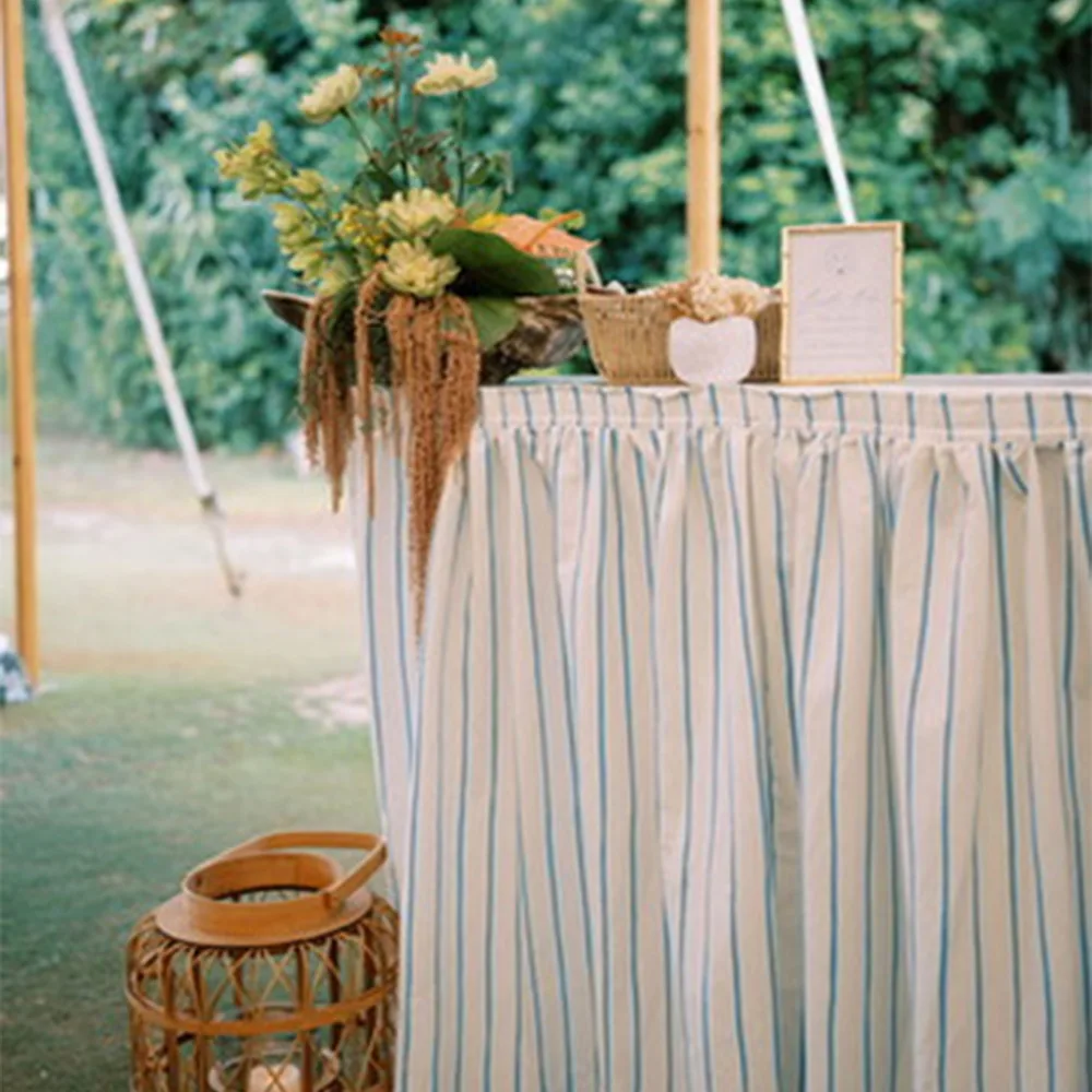 A table drape made of Linen Cotton Canvas