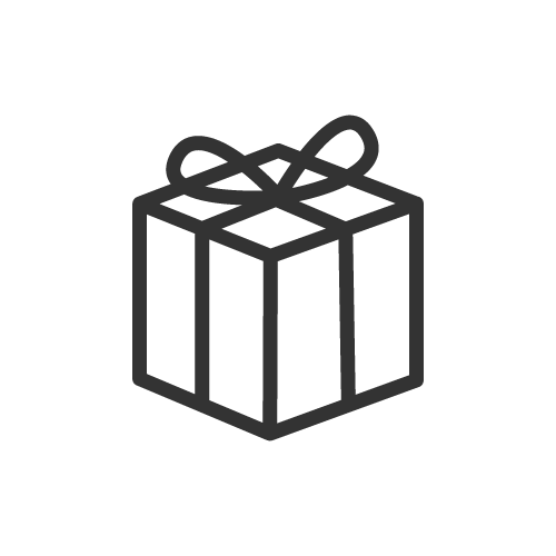 Icon drawing of a gift box