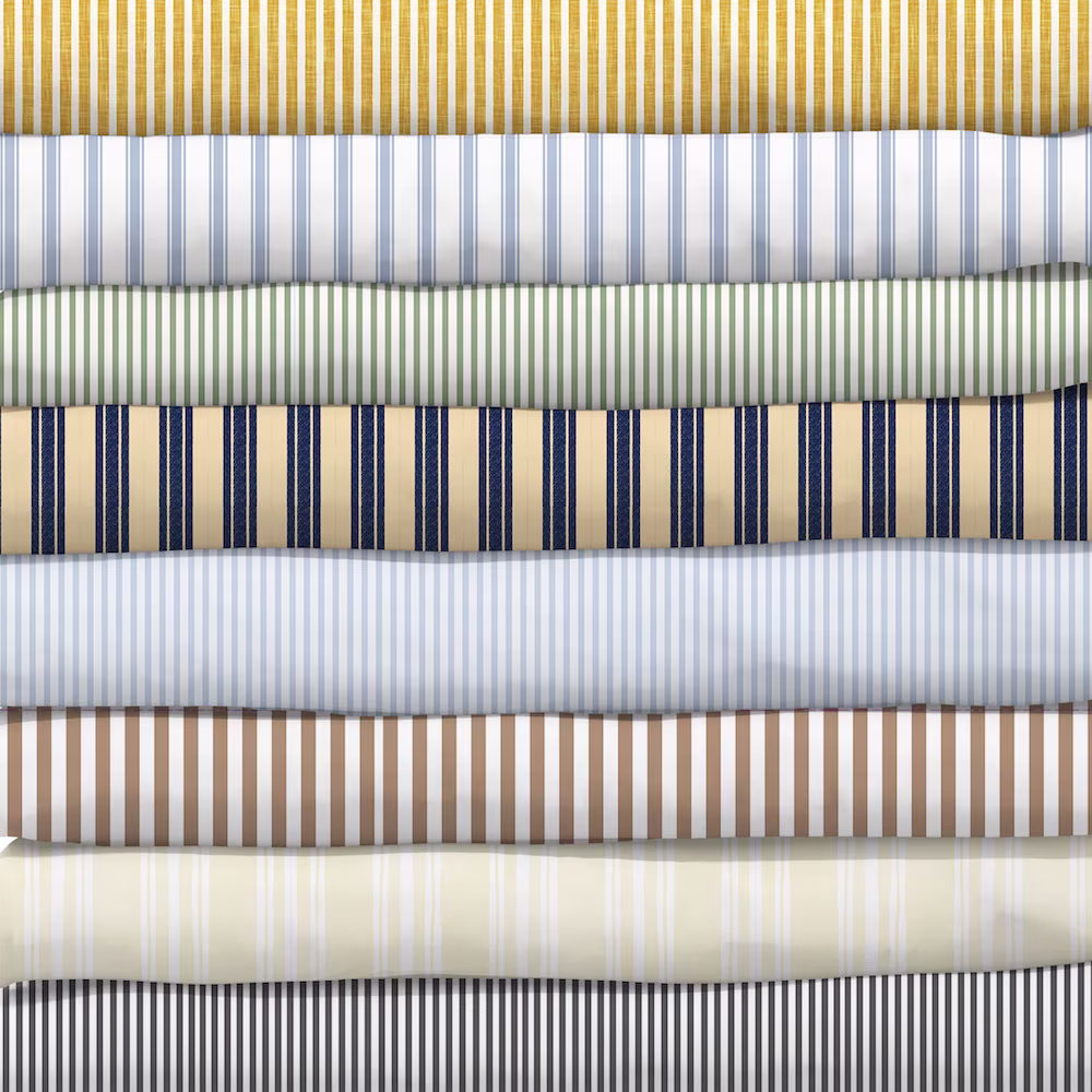 Stack of striped fabric