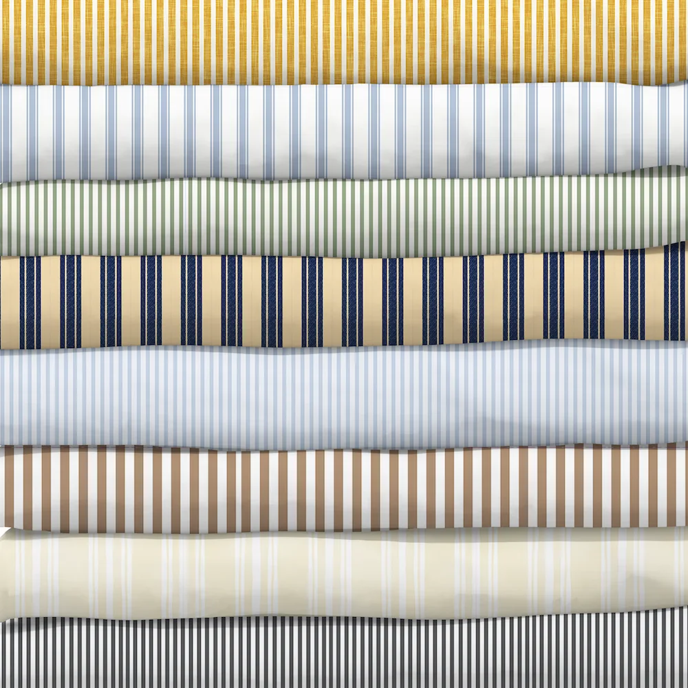 Stack of striped fabric