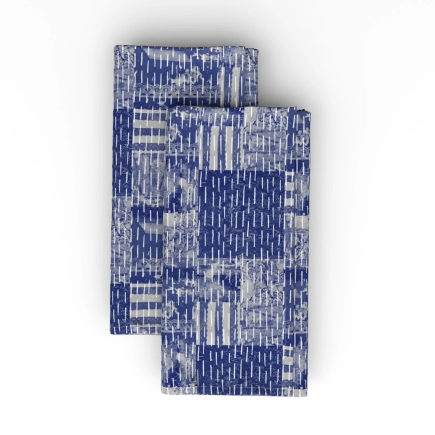 Indigo shibori-style dinner napkins