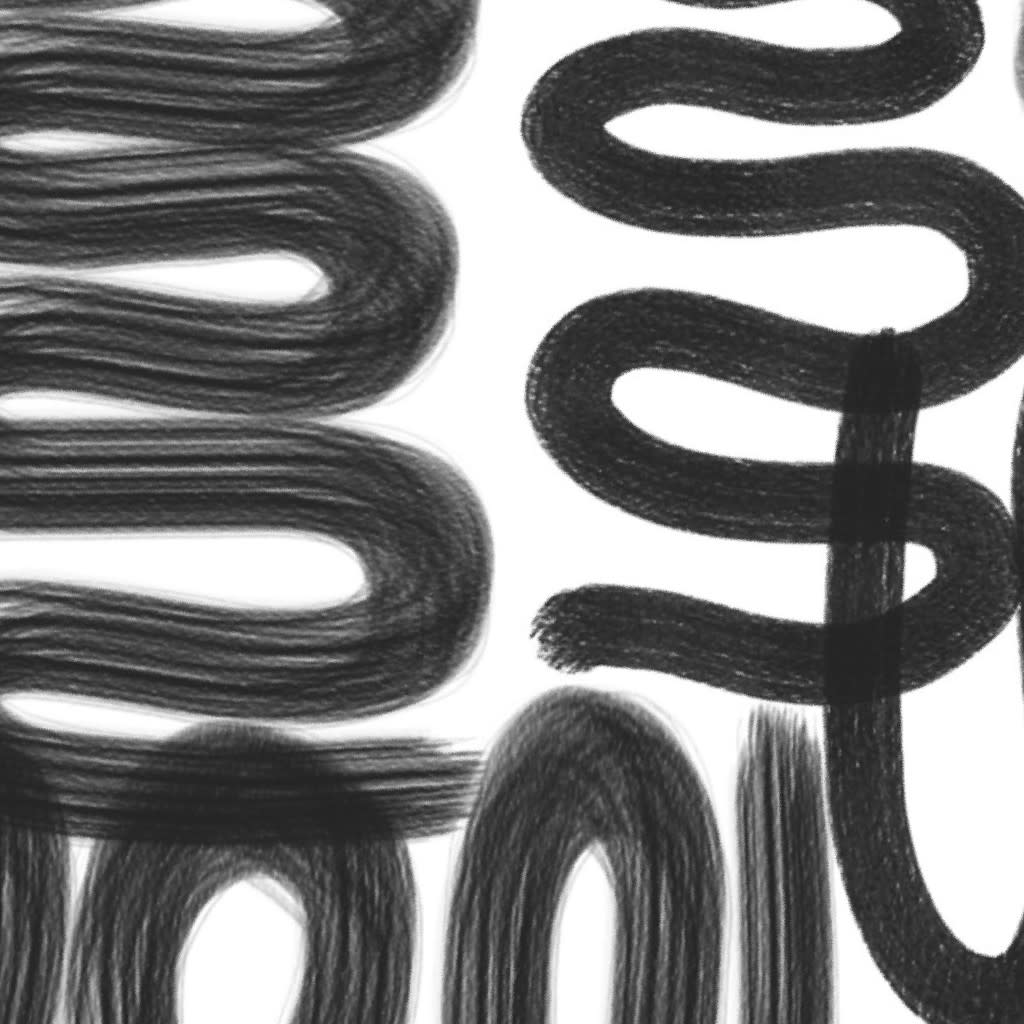 Graffiti Squiggle in black on white Wallpaper by danika_herrick.
