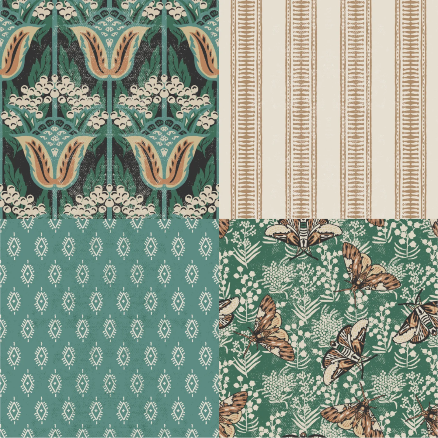 A grid of 4 boho designs from holli_zollinger