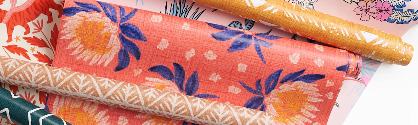 Rolls of wallpaper
