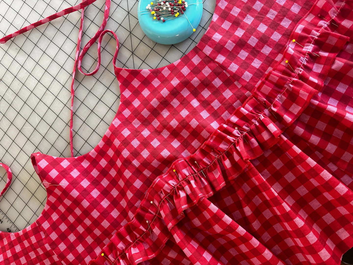 Alissah's dress in progress