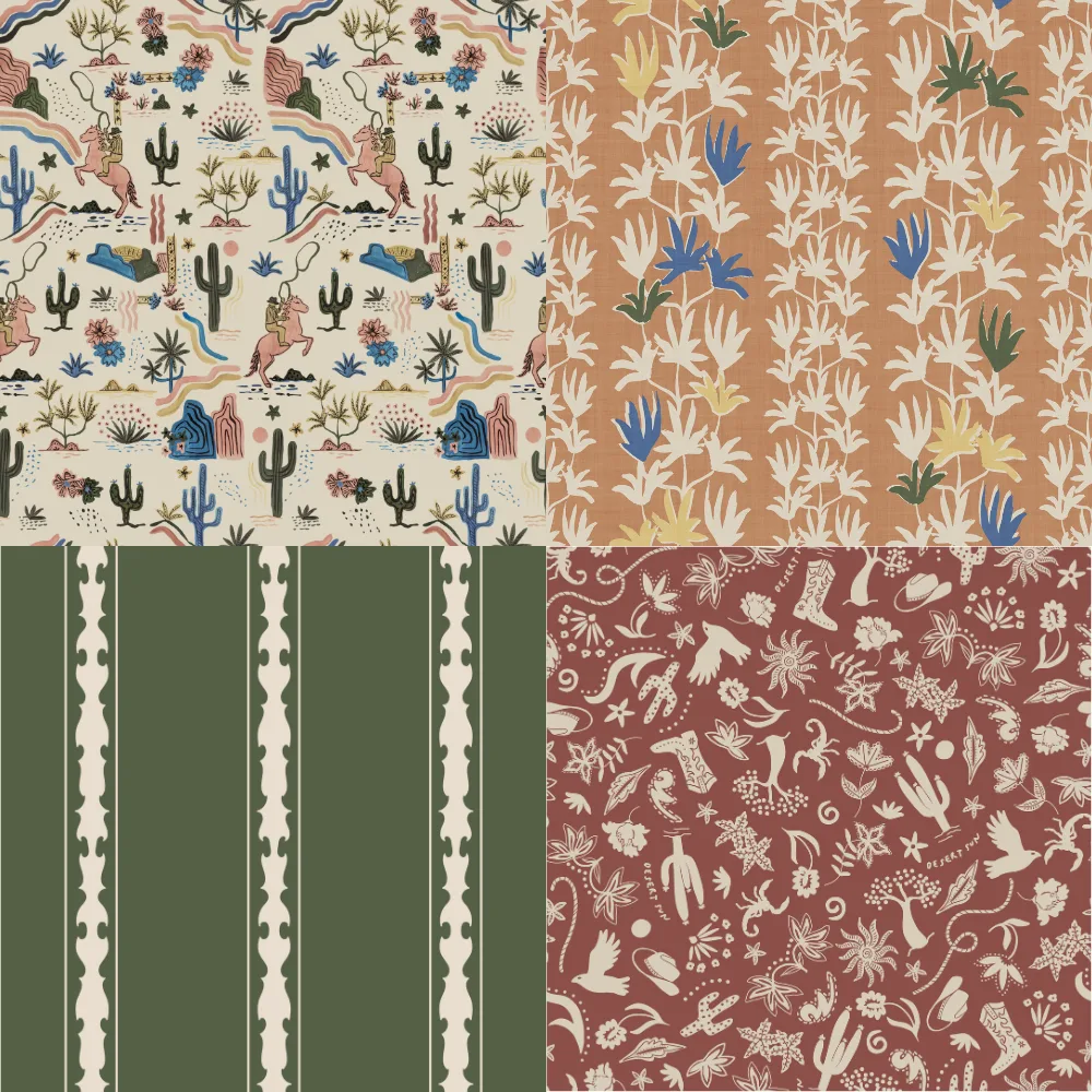 A grid of 4 western designs from our_kind_of_cool