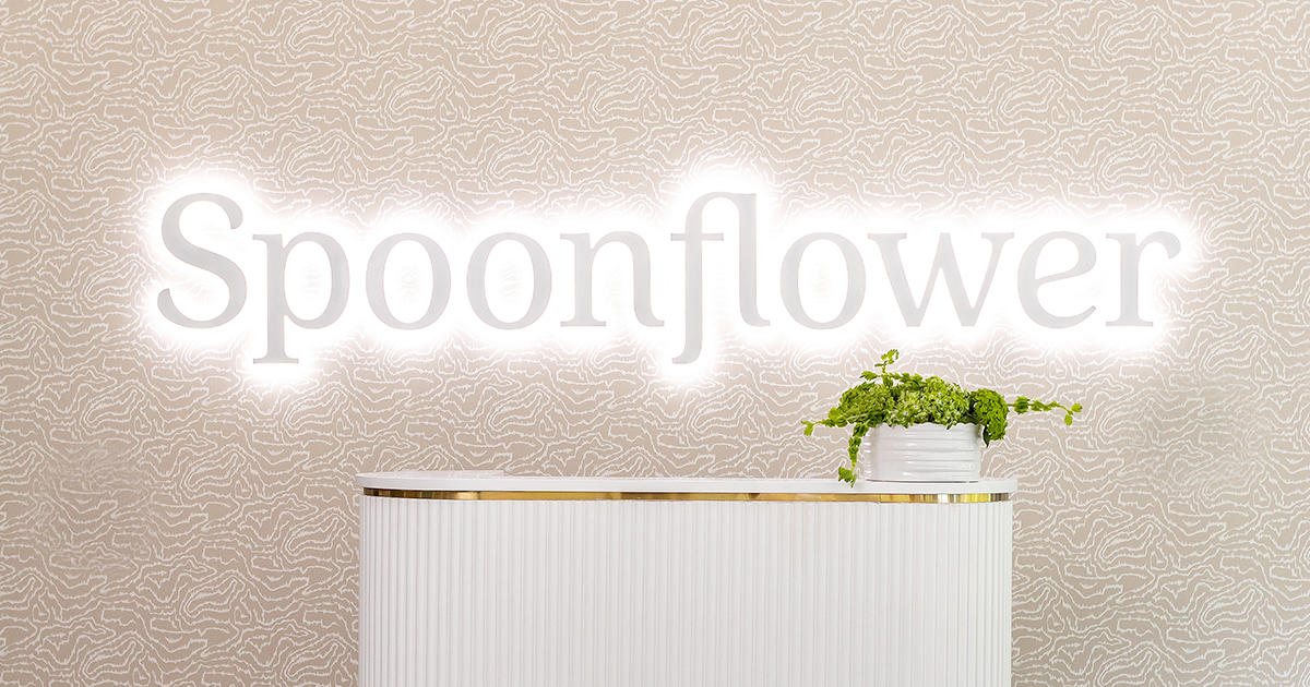 Spoonflower Logo Custom Logo Fabric, Wallpaper And Home Decor