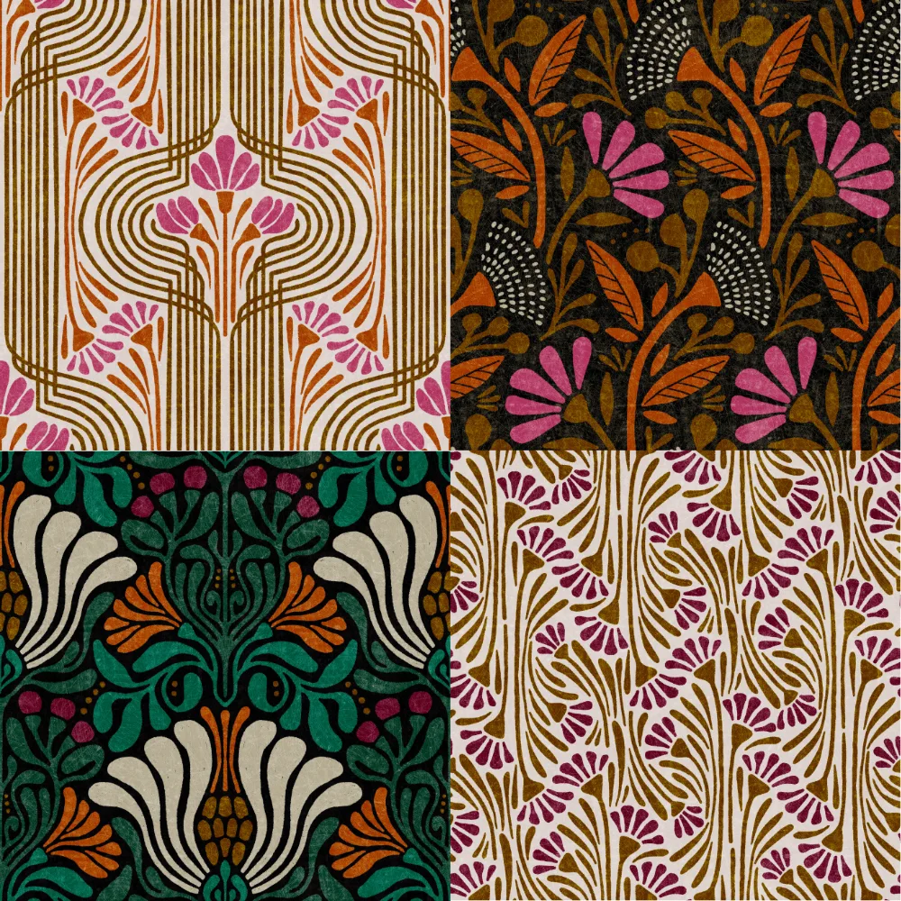 A grid of 4 boho designs from amy_maccready