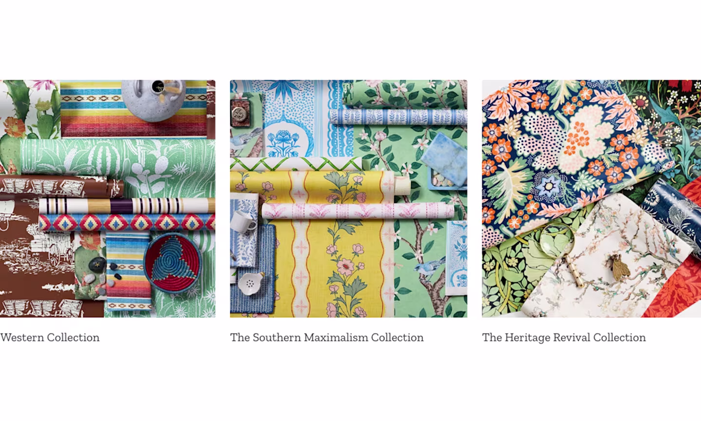 Screenshot of wallpaper style collections.