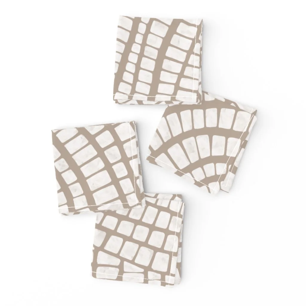 Abstract neutral cocktail napkins
