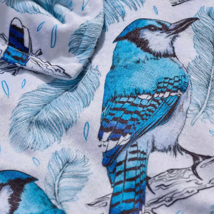 Minky fabric styled to highlight its cuddly, comforting appeal