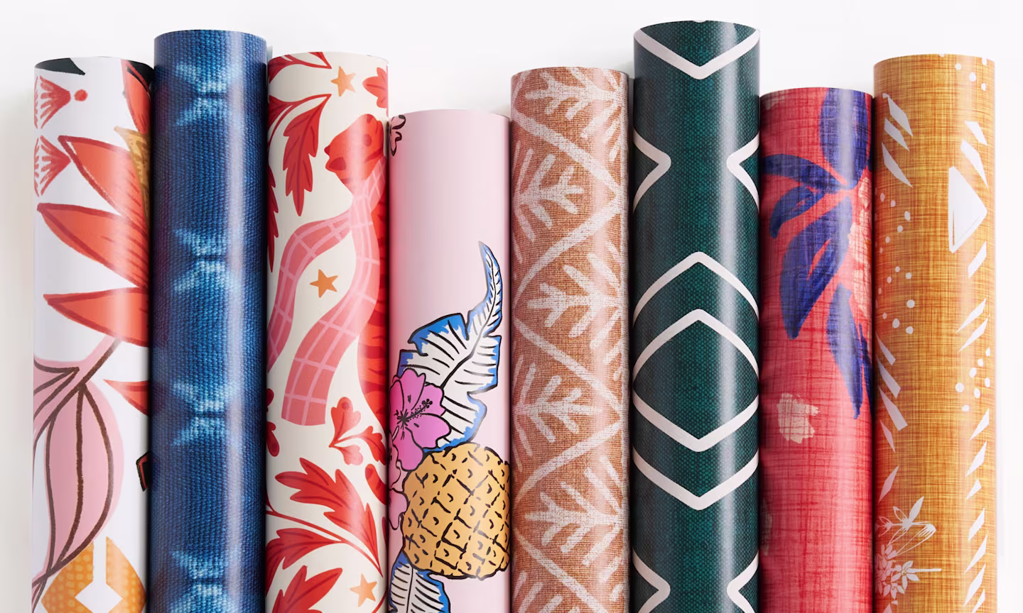 wallpaper rolls in various designs