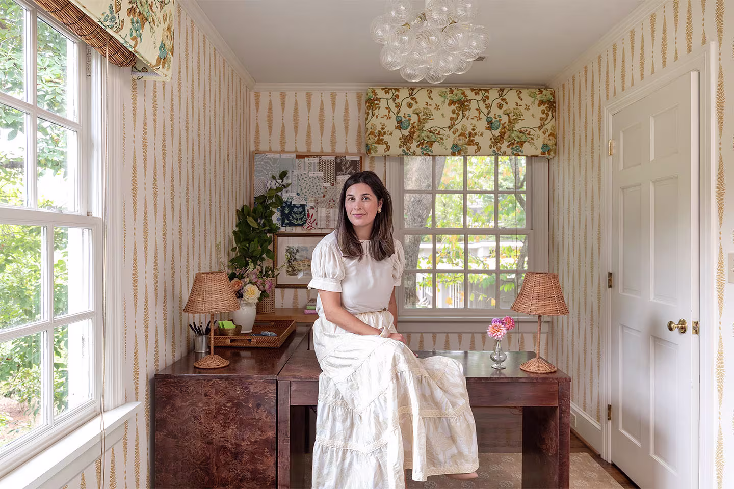 Caroline Walker in her Spoonflower at-home office.