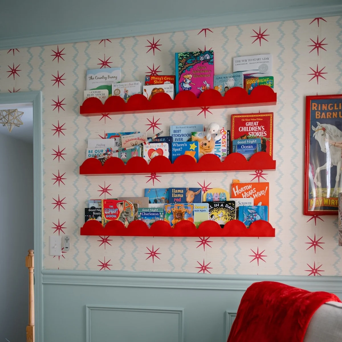shelf with children's books