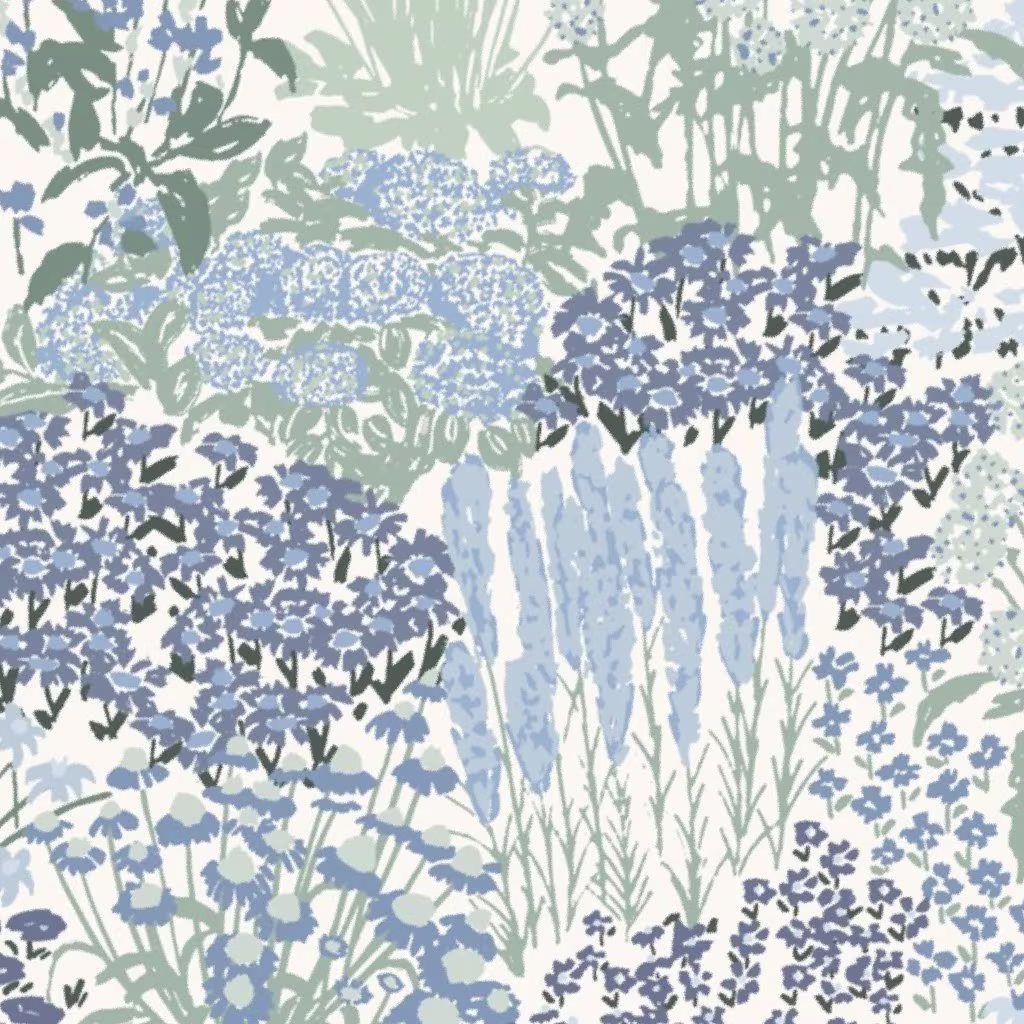 Garden Bloom Floral Jumbo Large Blue Hufton Studio