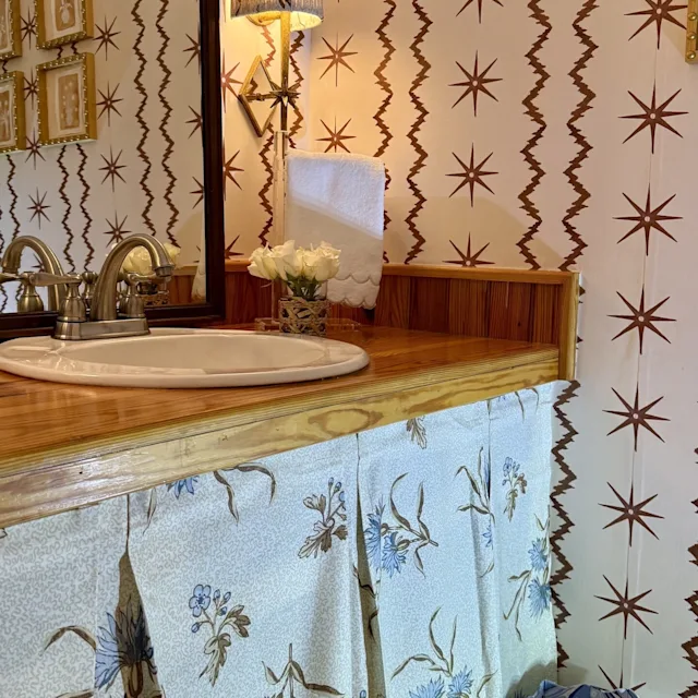 Follow the Find worked with Spoonflower to give a powder room a ...