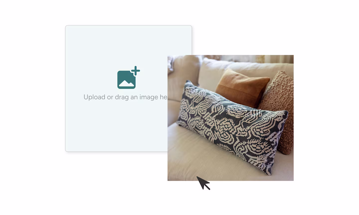 Uploading an image into search.