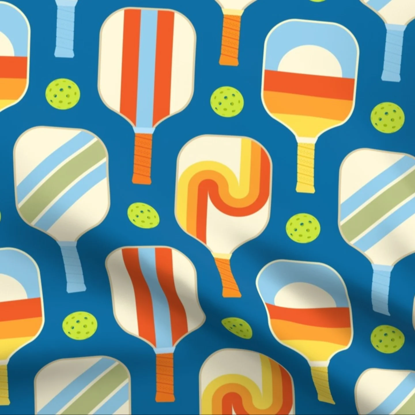 Pickleball paddles printed fabric