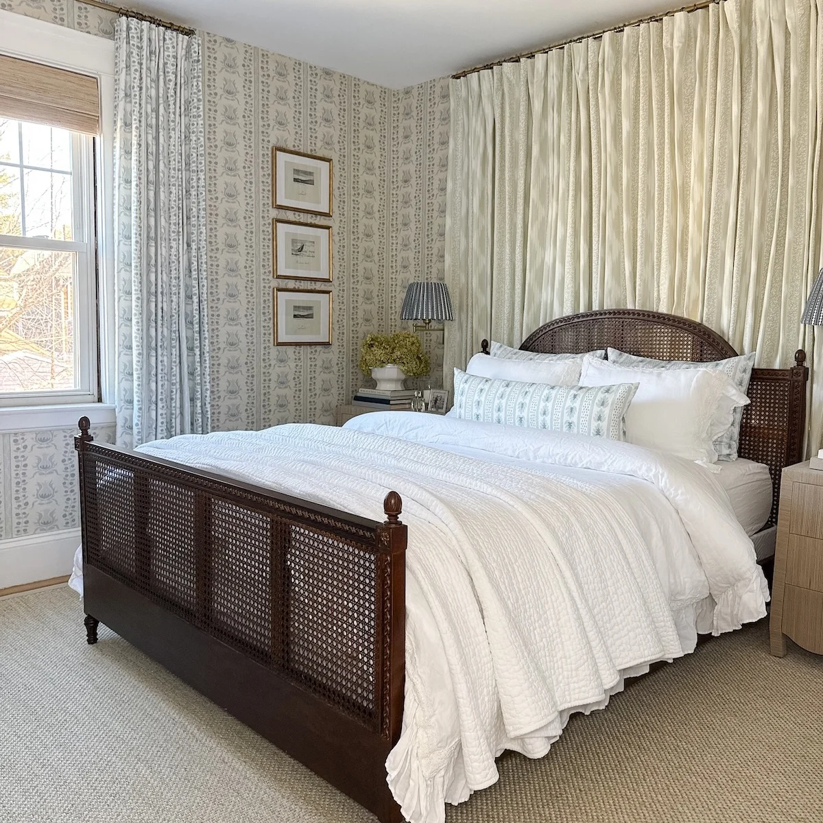 zoomed out shot of the finished bedroom