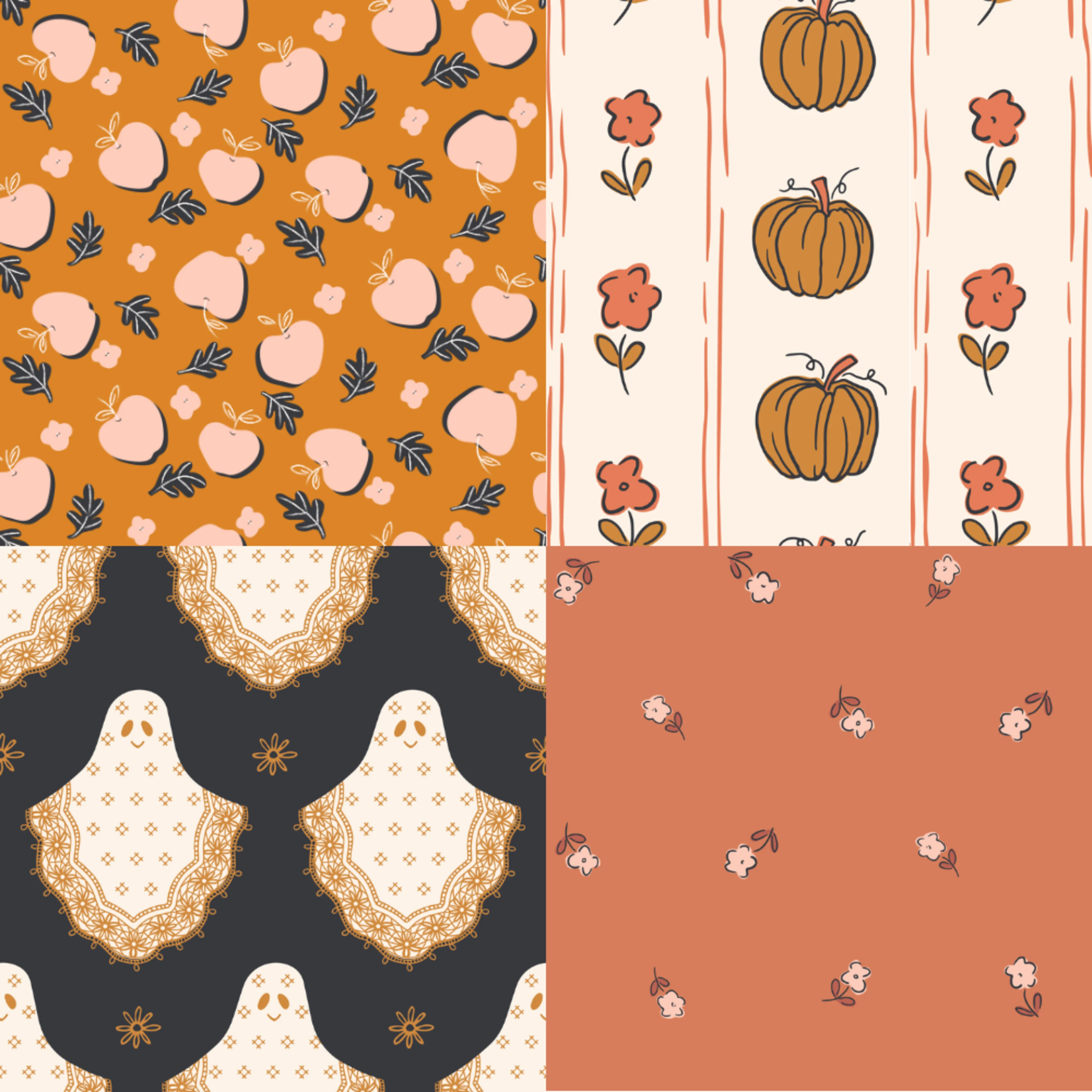 A grid of 4 designs from Softly_Studio