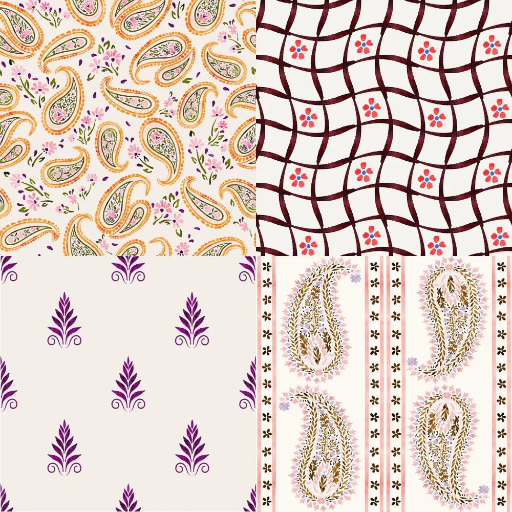A grid of 4 boho designs from mona_ahmed