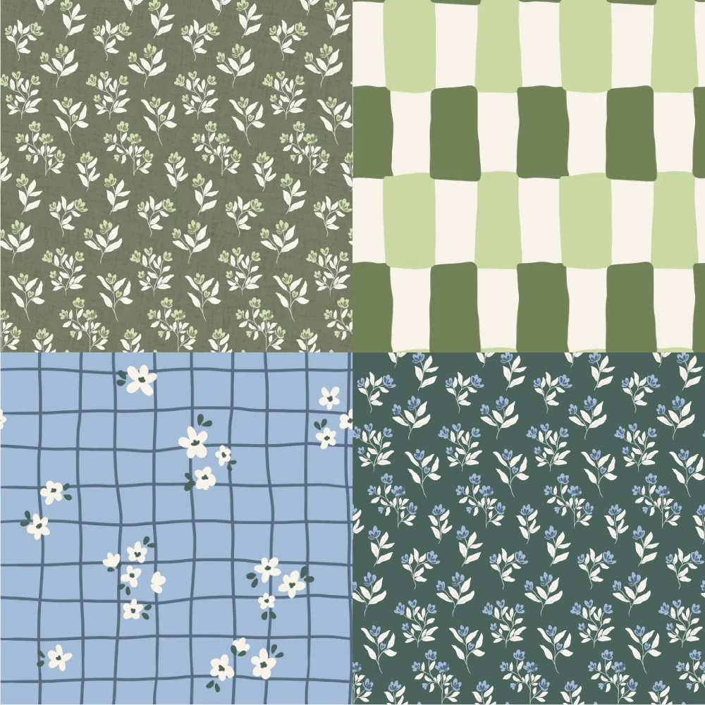 A grid of floral designs from ashleighfish
