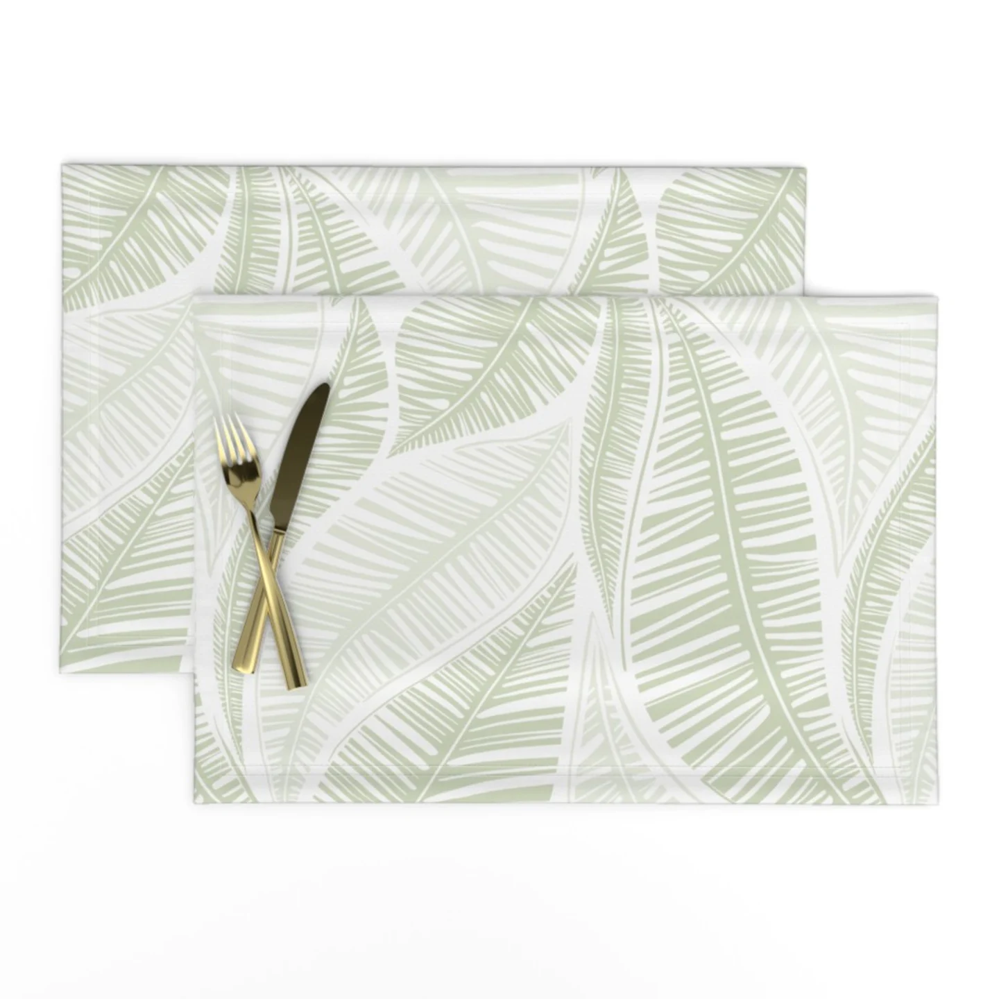 Abstract palm frond placemats