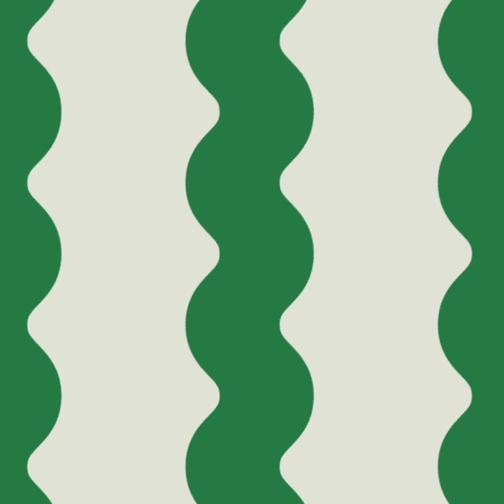 Big Squiggle Stripe Modern Abstract Monochrome Sage Kelly Green wallpaper by pemjo_studio