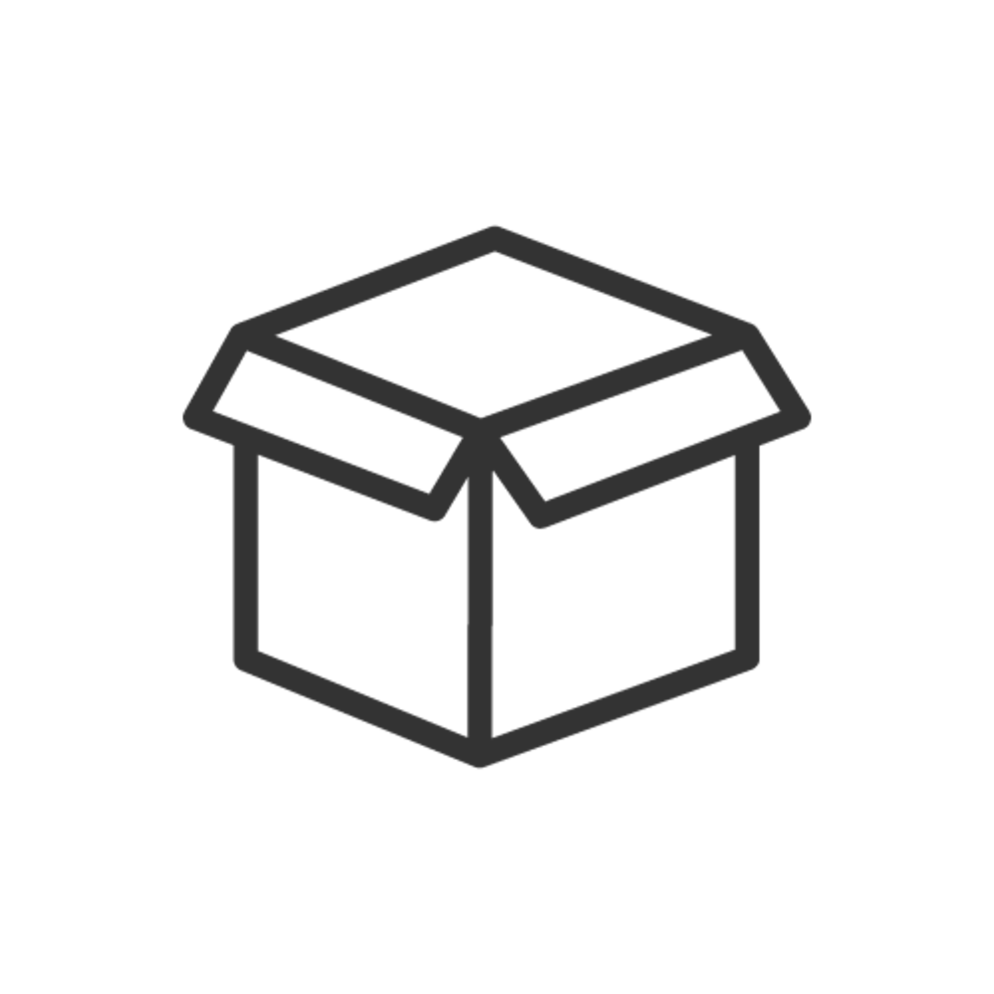 Icon drawing of a cardboard box