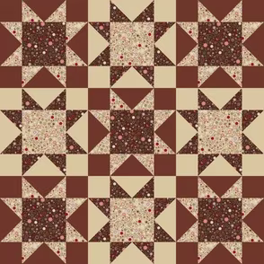 Brown quilt pattern
