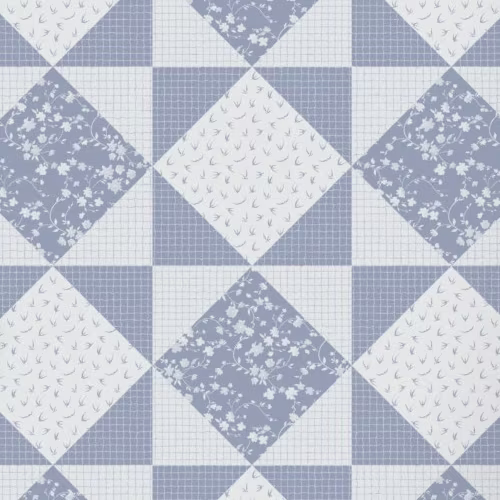 Baby blue and white cheater quilt pattern