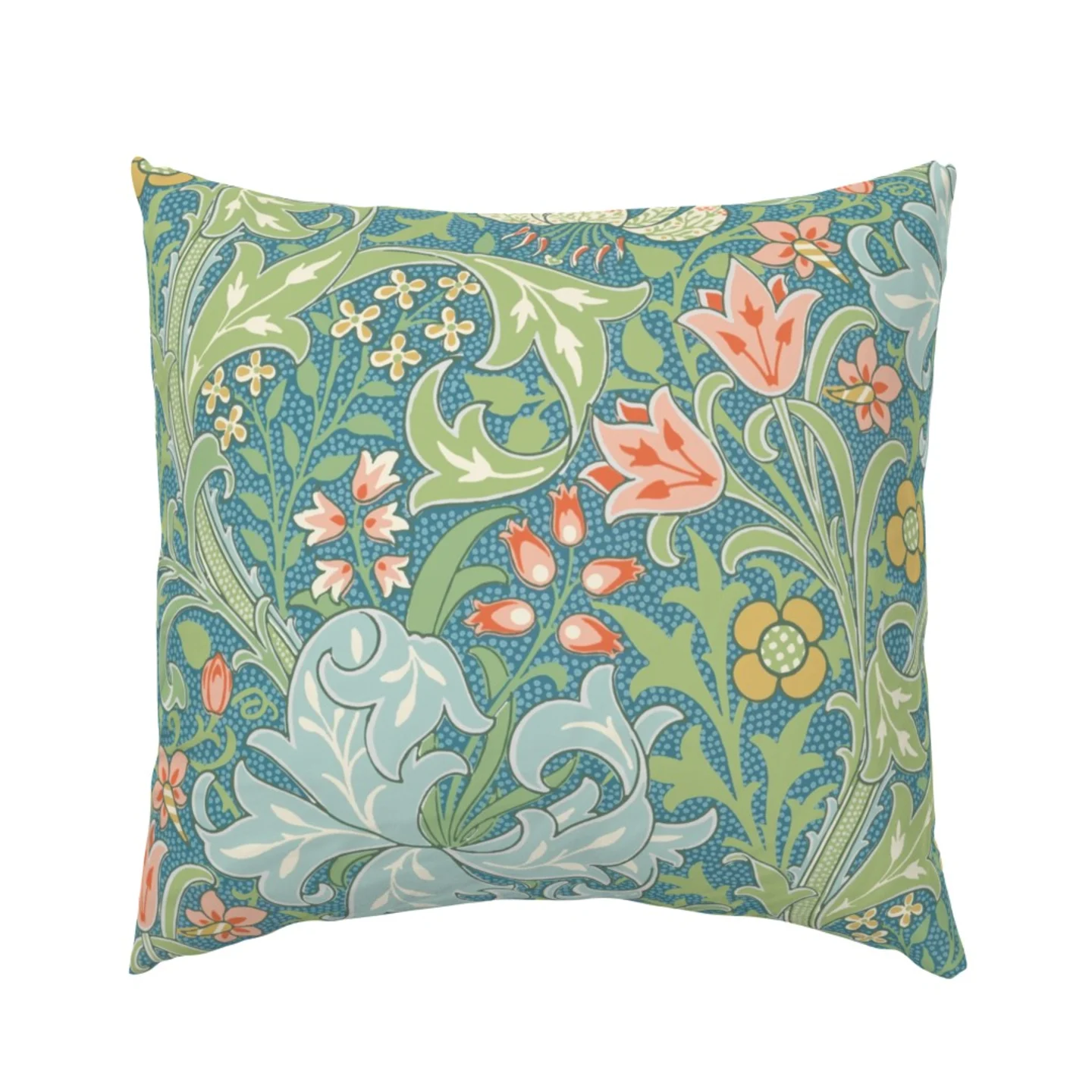 A colorful William Morris floral Euro Sham