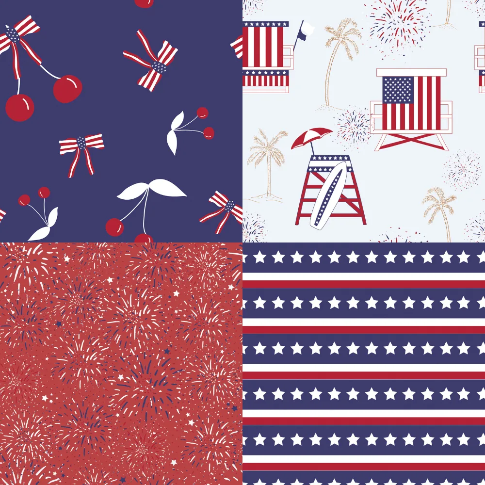 A grid of 4 Americana designs from antonelanella_design_