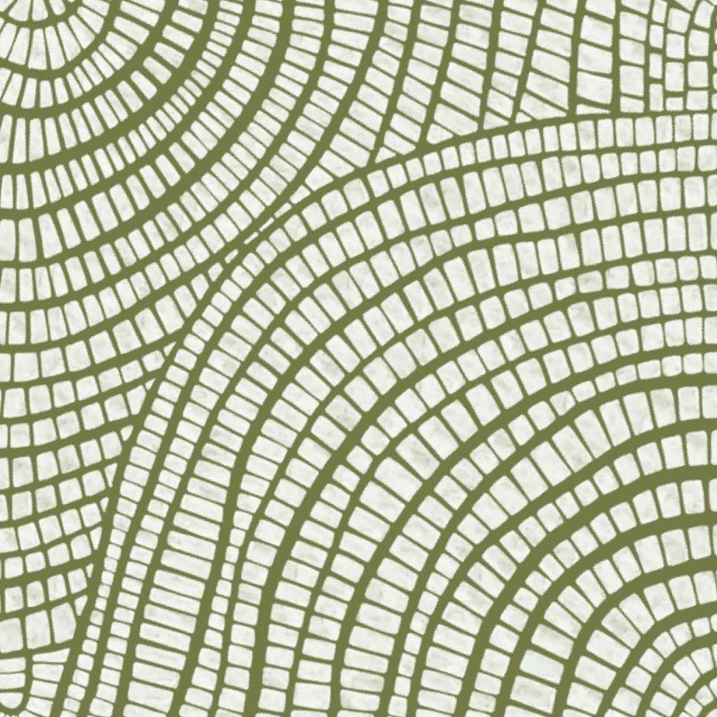 Olive green and white organic abstract waves wallpaper by monique_langlands