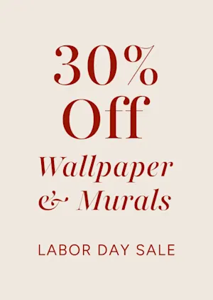 30% off wallpaper and murals with Labor Day sale