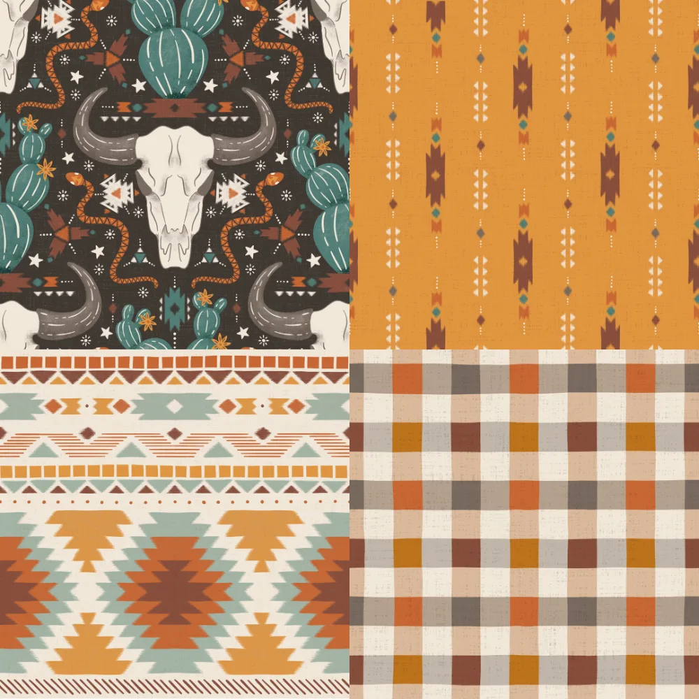A grid of 4 western designs from sanne_paul